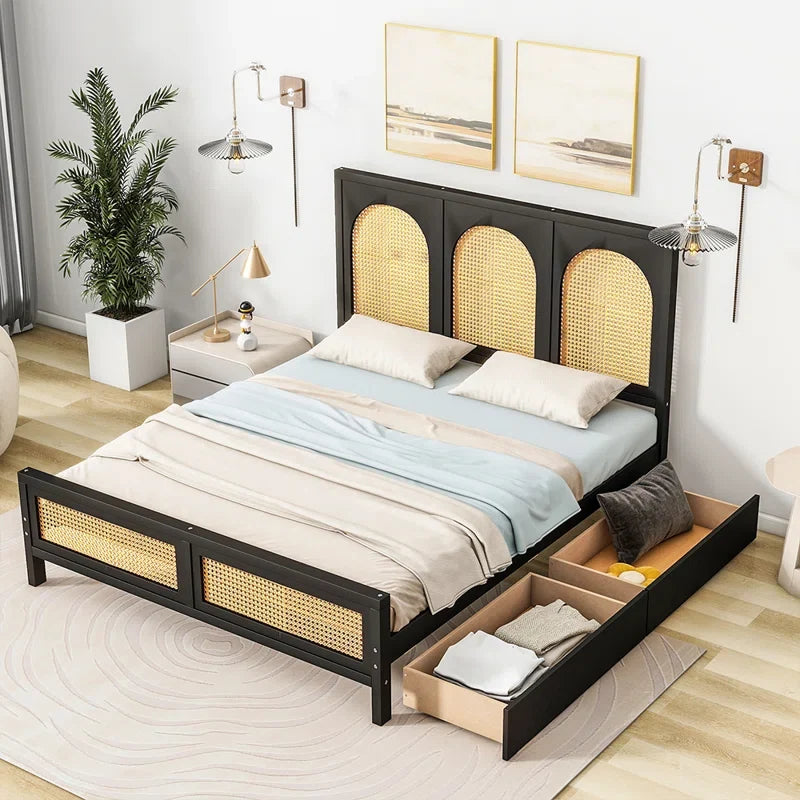Rattan Bed King Size for Bedroom - Quenby