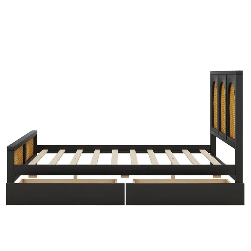 Rattan Bed King Size for Bedroom - Quenby