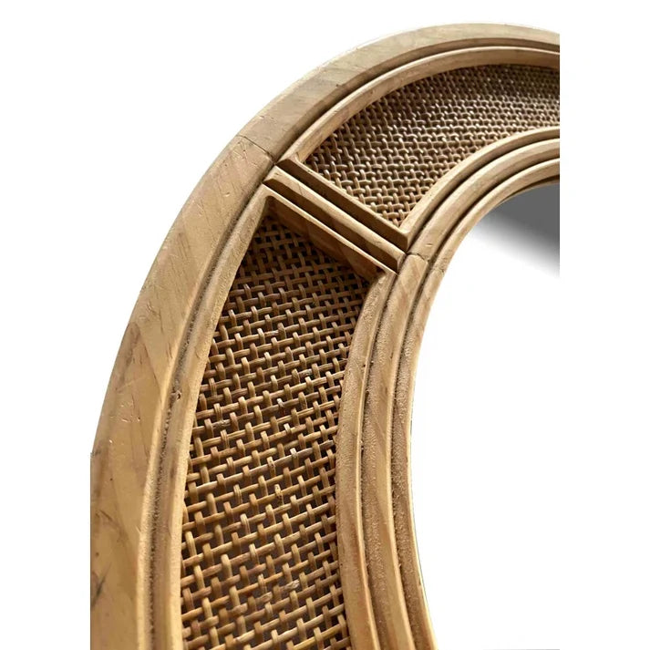 Rattan Wall Mirror for Living Room - Soleiman