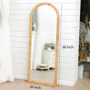 Rattan Floor Mirror for Living Room - Wynter