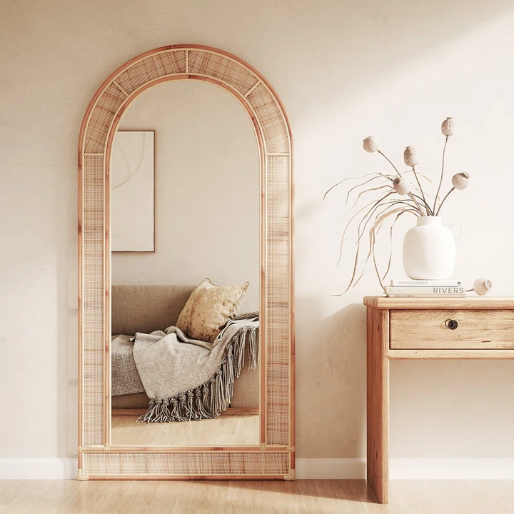 Rattan Floor Mirror - Lalima