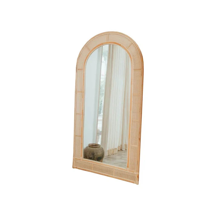 Rattan Floor Mirror for Living Room - Varen