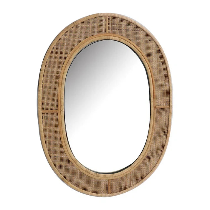 Rattan Wall Mirror for Living Room - Iverson