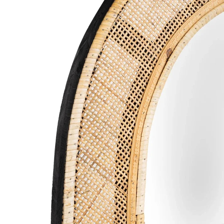 Rattan Wall Mirror for Living Room - Iverson