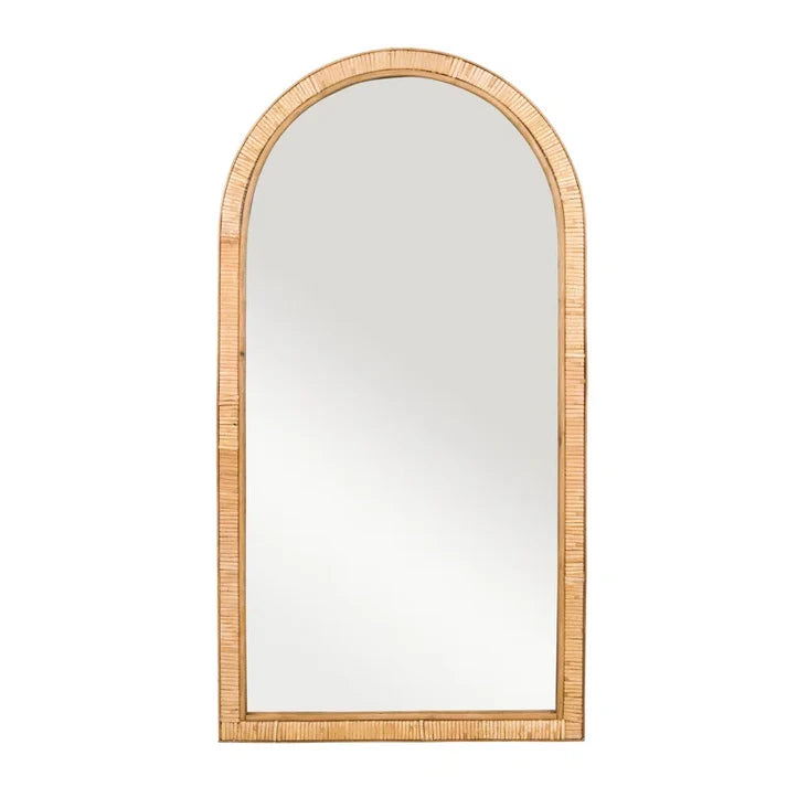 Rattan Wall Mirror for Living Room - Keirson