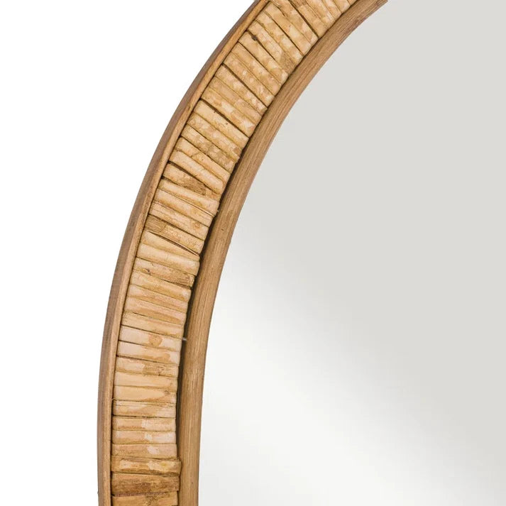 Rattan Wall Mirror for Living Room - Keirson