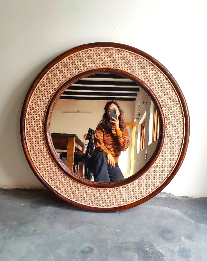 Rattan Wall Mirror - Asmita