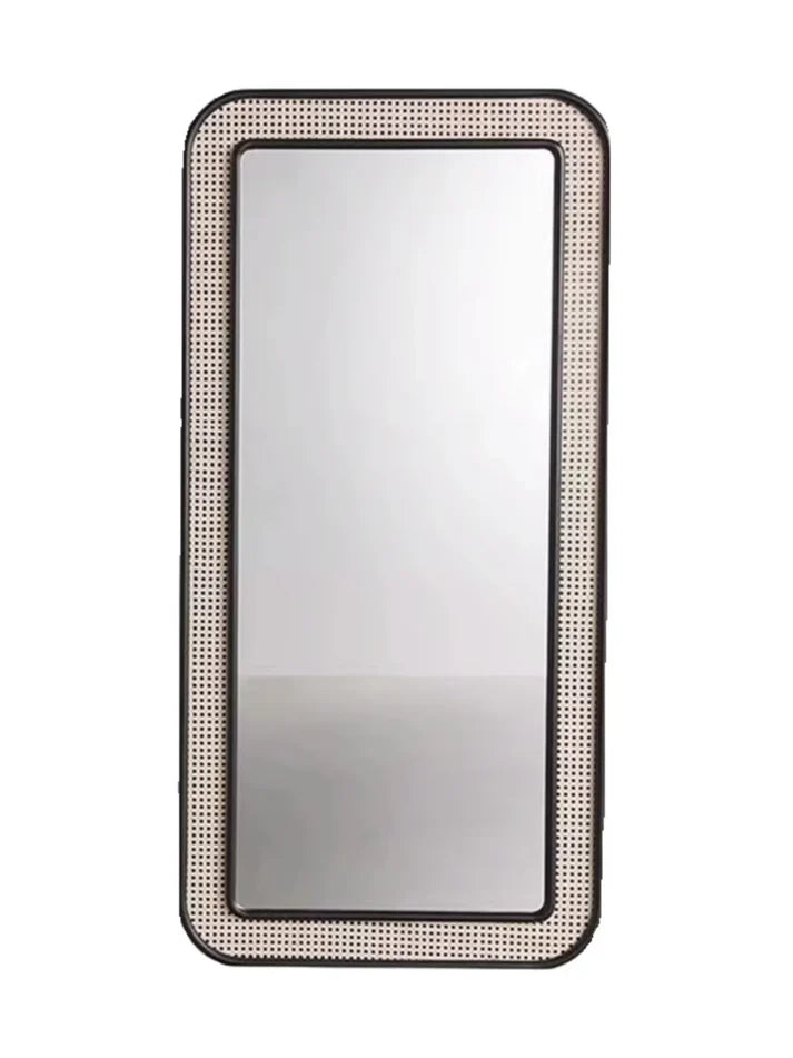 Rattan Wall Mirror 180 x 80 cm for Living Room - Ashwinfield