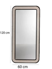 Rattan Wall Mirror 180 x 80 cm for Living Room - Ashwinfield