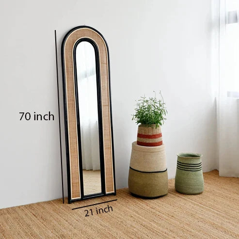 Rattan Wall Mirror for Living Room - Minnie