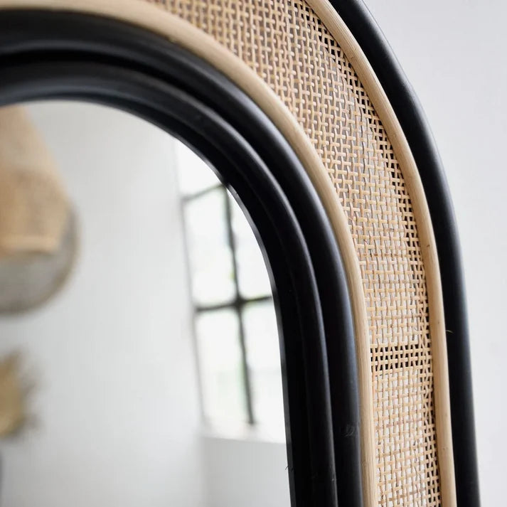 Rattan Wall Mirror for Living Room - Minnie