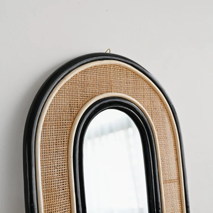 Rattan Wall Mirror for Living Room - Minnie