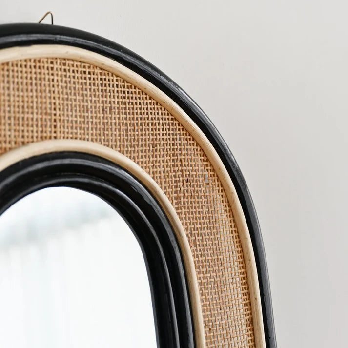 Rattan Wall Mirror for Living Room - Minnie