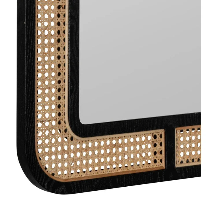 Rattan Wall Mirror for Living Room - James