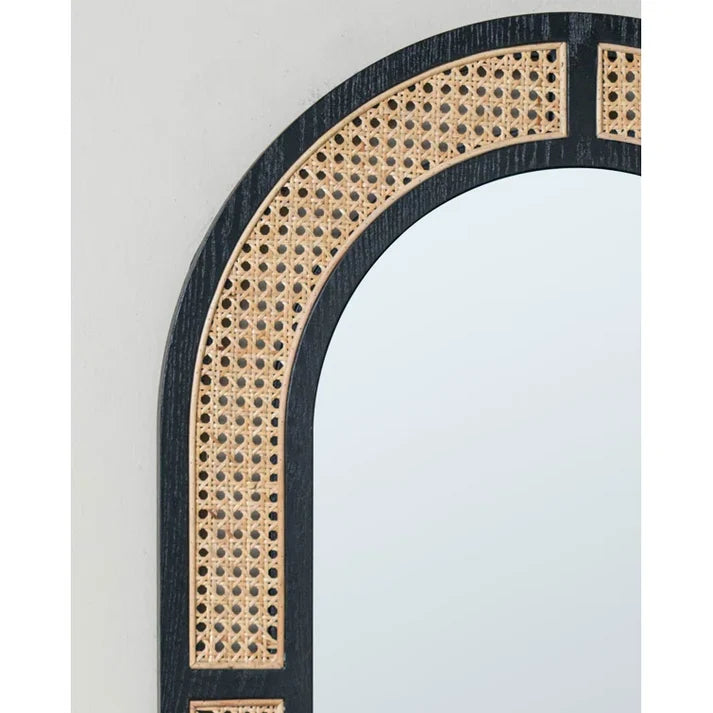 Rattan Wall Mirror for Living Room - James