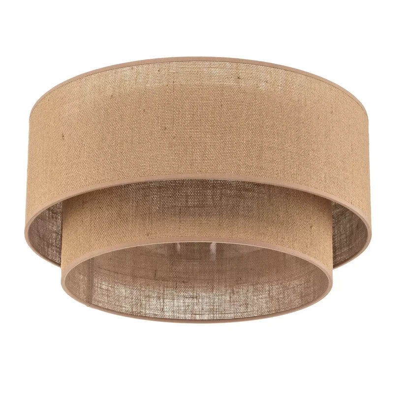 Jute Ceiling Light for Dining Room | Natural Hanging Lamp - Emric