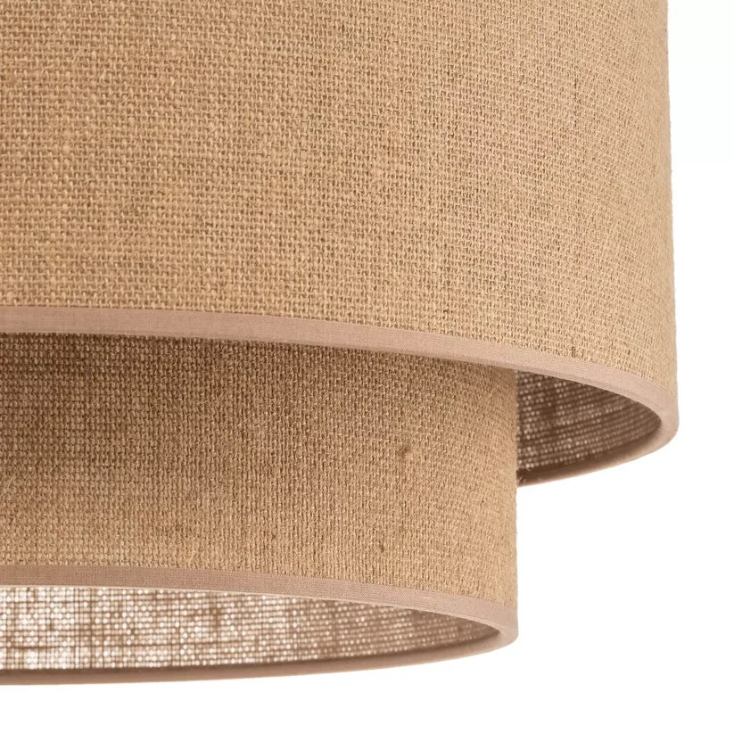 Jute Ceiling Light for Dining Room | Natural Hanging Lamp - Emric