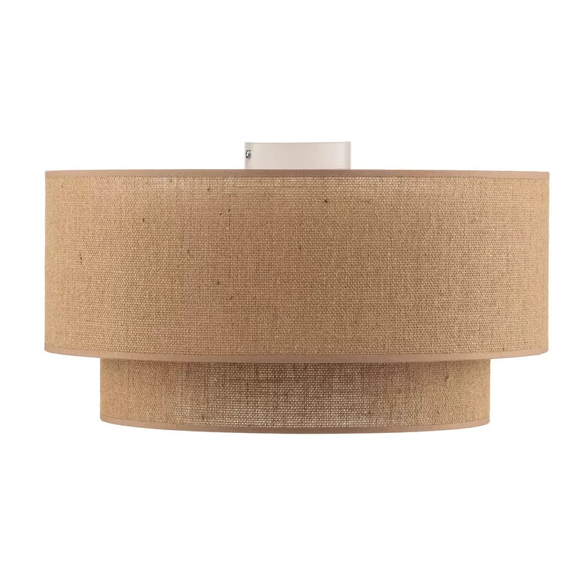 Jute Ceiling Light for Dining Room | Natural Hanging Lamp - Emric