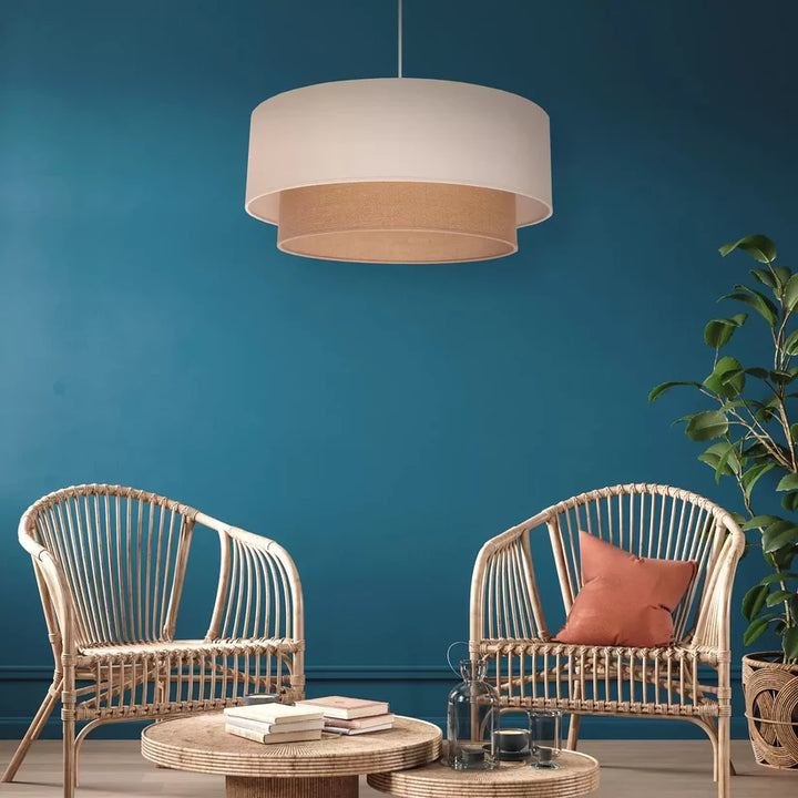 Jute Ceiling Light for Kitchen | Natural Hanging Lamp - Ivor