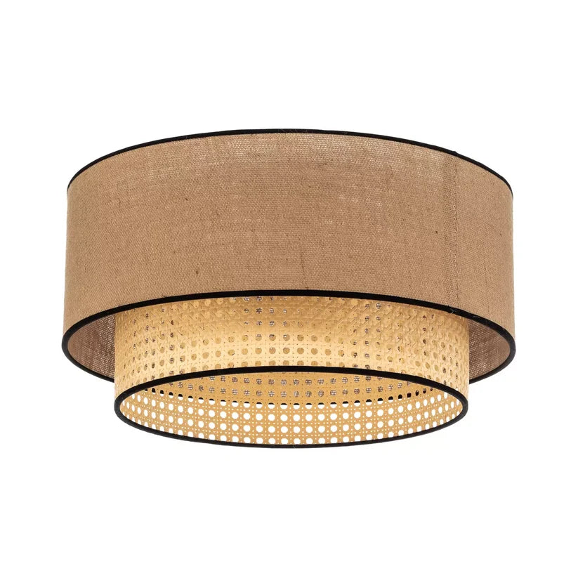 Jute Ceiling Light for Dining Room | Natural Hanging Lamp - Fintan