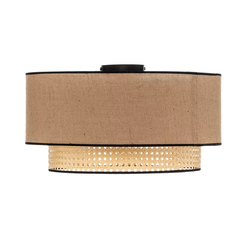 Jute Ceiling Light for Dining Room | Natural Hanging Lamp - Fintan