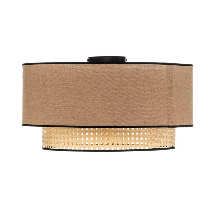 Jute Ceiling Light for Dining Room | Natural Hanging Lamp - Fintan