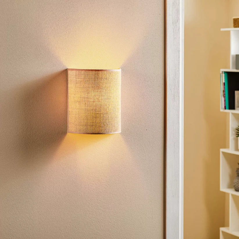 Jute Wall Lamp for Living Room - Corvin