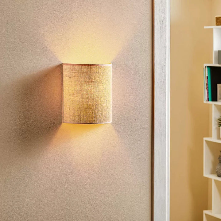 Jute Wall Lamp for Living Room - Corvin