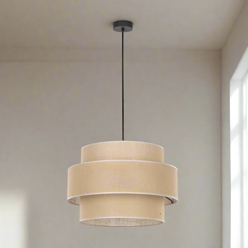 Jute Hanging Light for Living Room | Natural Pendant Lamp - Ulvar