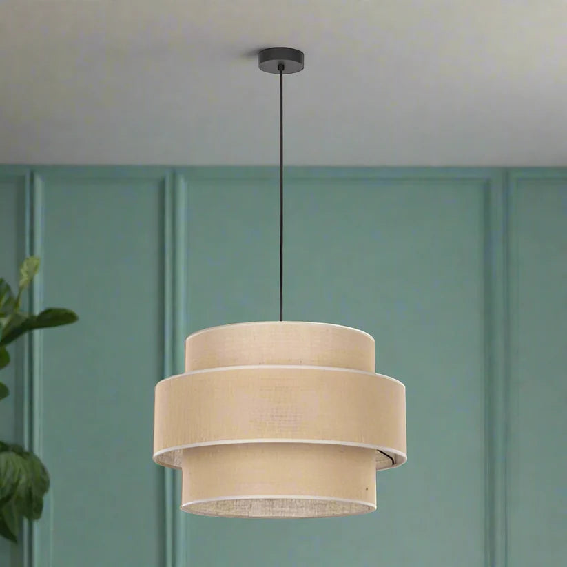 Jute Hanging Light for Living Room | Natural Pendant Lamp - Ulvar