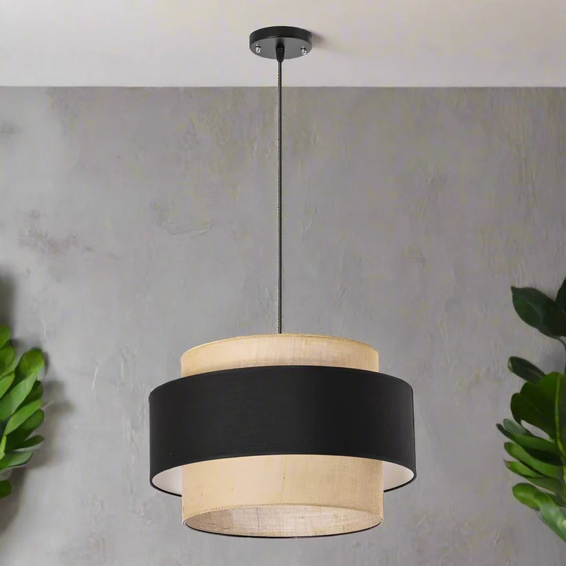 Jute Hanging Light for Bedroom | Natural Pendant Lamp - Orsen