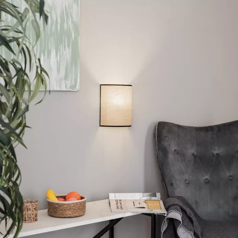Jute Wall Lamp for Living Room - Draven