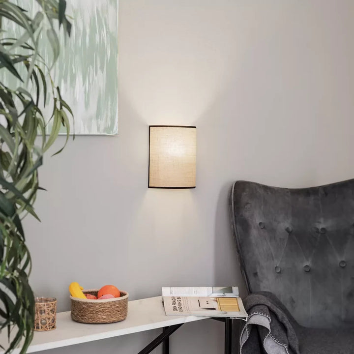 Jute Wall Lamp for Living Room - Draven