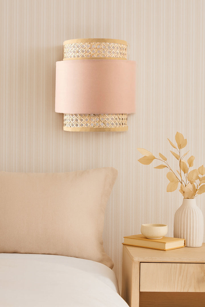 Rattan Wall Lamp for Dining Room | Cane Wall Light - Alice