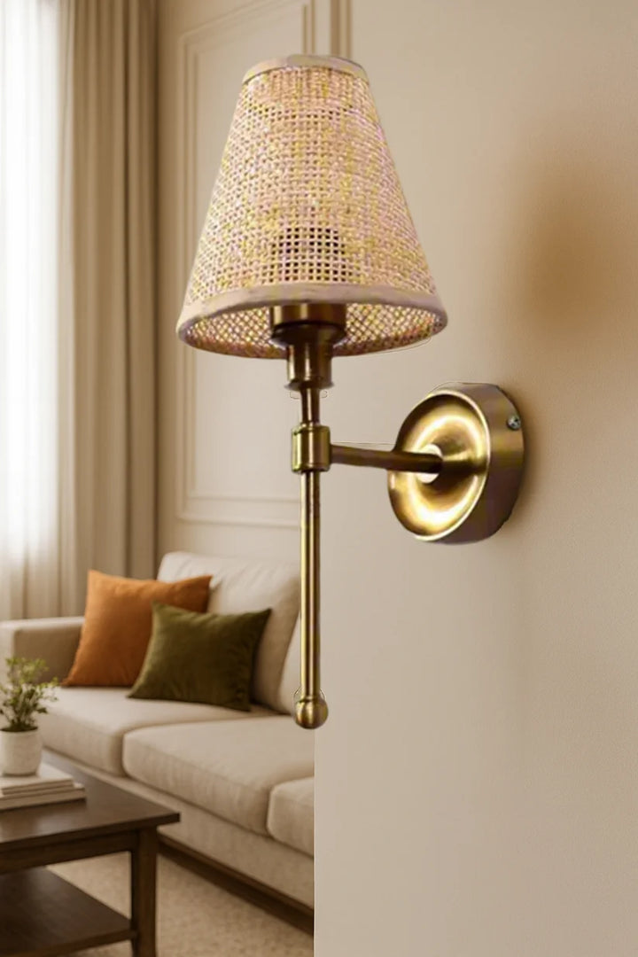 Bamboo Wall Lamp for Hallway | Cane Wall Sconce - Tiana