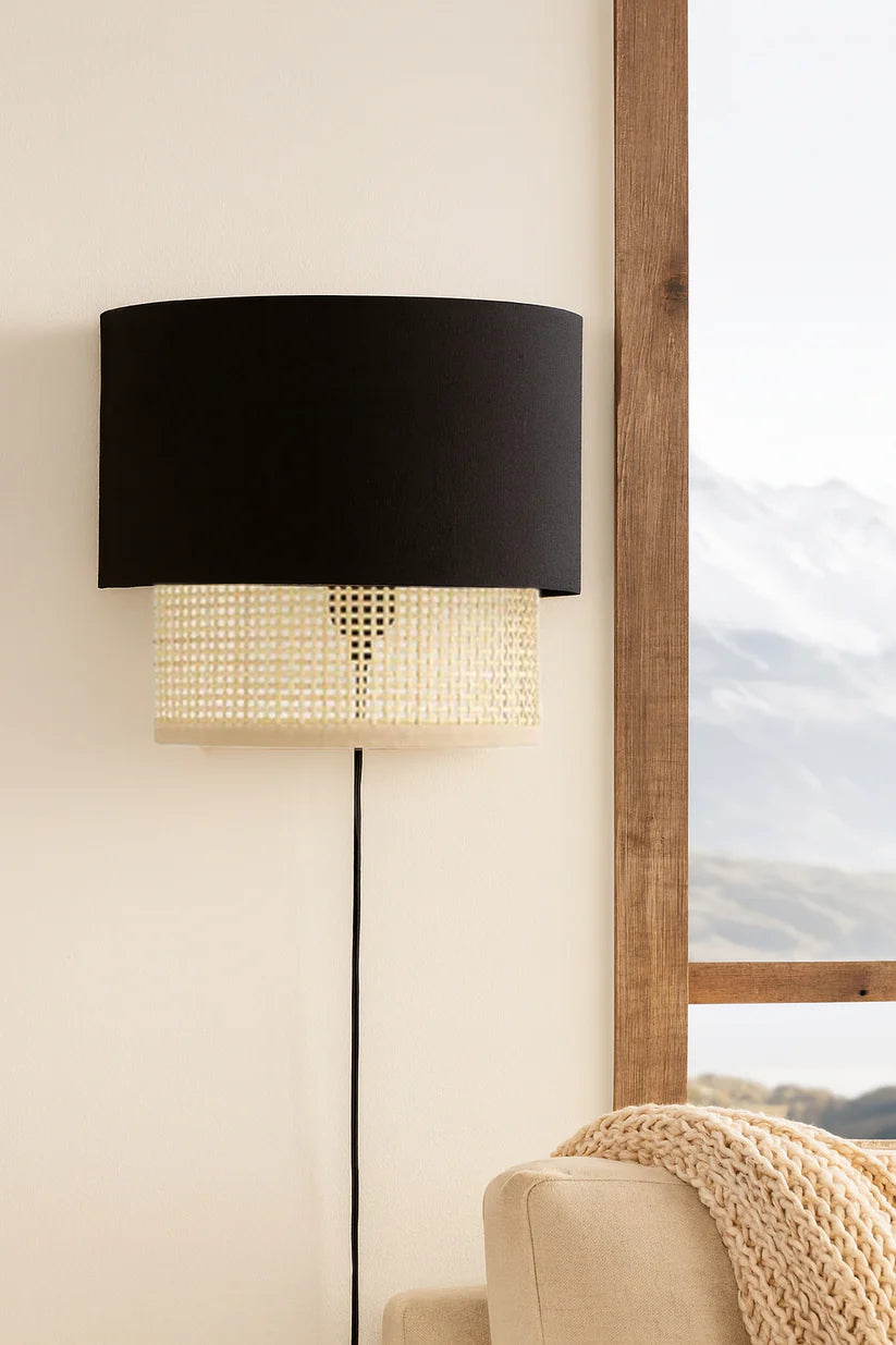 Cane Wall Lamp for Bathroom | Rattan Wall Light - Audrey