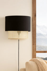 Cane Wall Lamp for Bathroom | Rattan Wall Light - Audrey