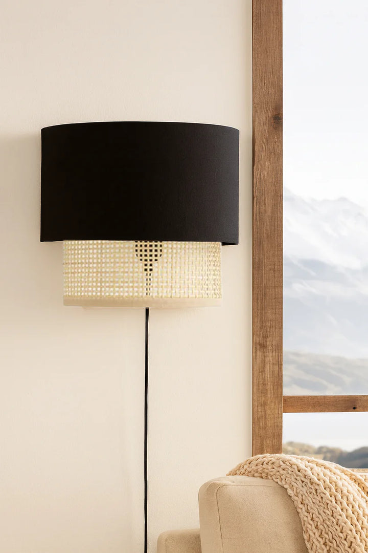 Cane Wall Lamp for Bathroom | Rattan Wall Light - Audrey