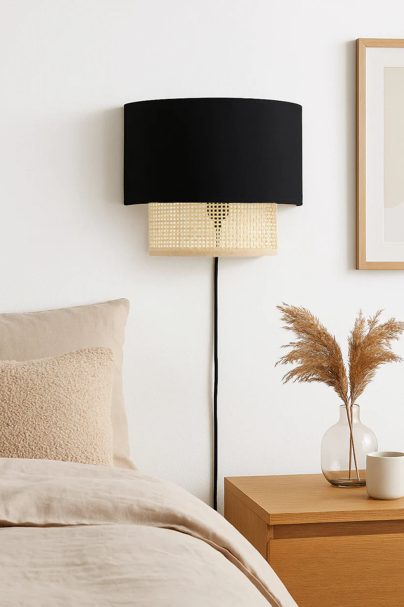 Cane Wall Lamp for Bathroom | Rattan Wall Light - Audrey