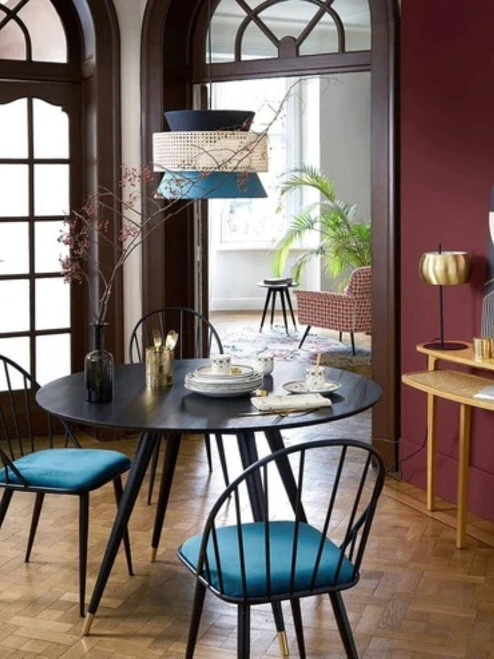 Bamboo Ceiling Light for Hallway | Rattan Flush Mount Lamp - Adeline