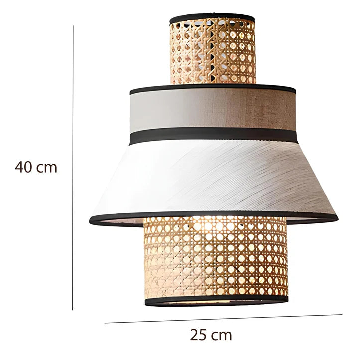 Rattan Hanging Light for Bedroom | Bamboo Pendant Lamp - Adley