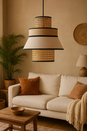 Rattan Hanging Light for Bedroom | Bamboo Pendant Lamp - Adley