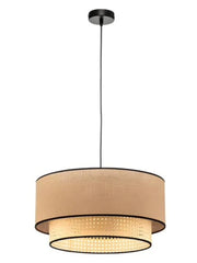 Bamboo Hanging Light for Living Room | Cane Pendant Lamp - Milo