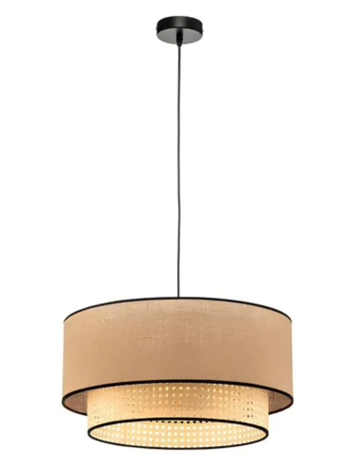 Bamboo Hanging Light for Living Room | Cane Pendant Lamp - Milo