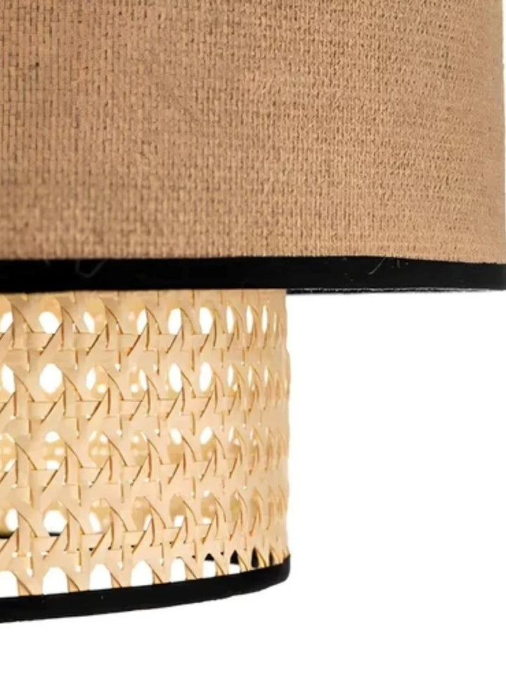 Bamboo Hanging Light for Living Room | Cane Pendant Lamp - Milo