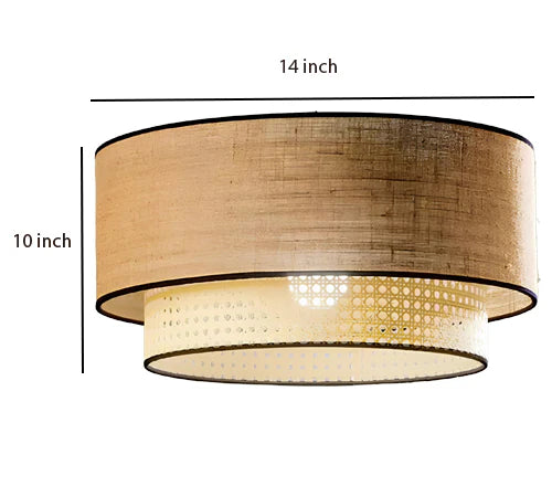 Bamboo Hanging Light for Living Room | Cane Pendant Lamp - Milo