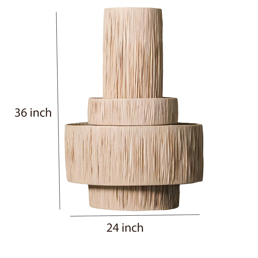 Bamboo Chandelier for Staircase | Cane Hanging Light - Callum