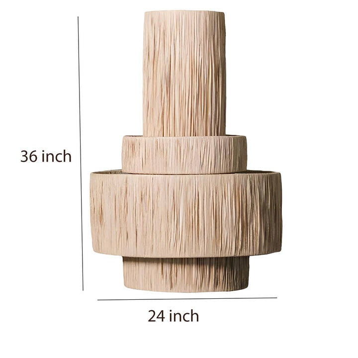 Bamboo Chandelier for Staircase | Cane Hanging Light - Callum
