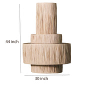 Bamboo Chandelier for Staircase | Cane Hanging Light - Callum