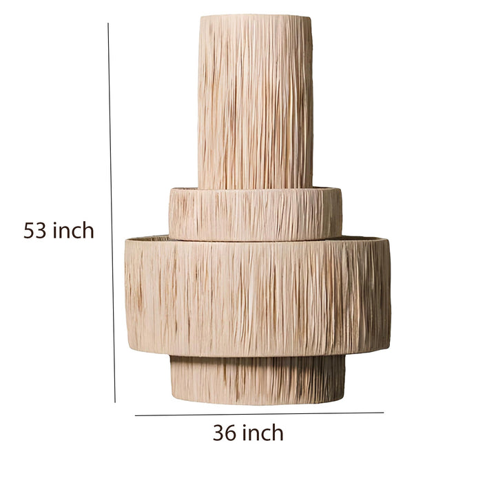 Bamboo Chandelier for Staircase | Cane Hanging Light - Callum
